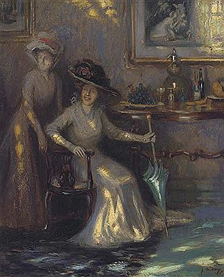 Joseph Alfred Terry : Two ladies in an interior