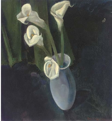 Edward Mc Knight Kauffer : Still life with Lillies