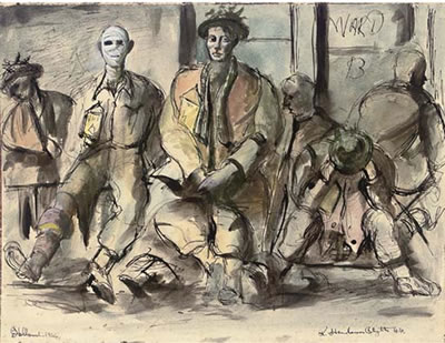 Robert Henderson Blyth : Battle weary soldiers in Holland