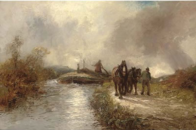 William Manners : On the tow path, the Manchester Ship Canal