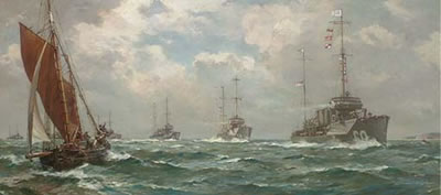 Bernard Finegan Gribble : The return of the Mayflower, 4th May, 1917