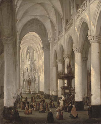 Bernard Neyt : Prayers at the Church of St Michel, Gand