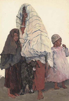 Erich Wolfsfeld : A Family with a Goat