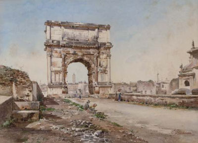 Stefano Donadoni : The Arch of Titus on the via Sacra, Rome