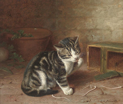 Horatio Henry Couldery : The naughty kitten