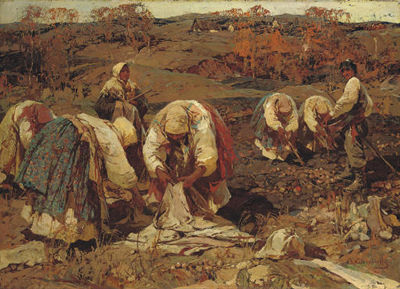 Stephan Fedorovic Kalesnikoff : The Potato harvest in Belorussia