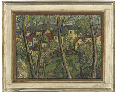 Llewellyn Petley Jones : View from the artist's studio, Park Road, Richmond