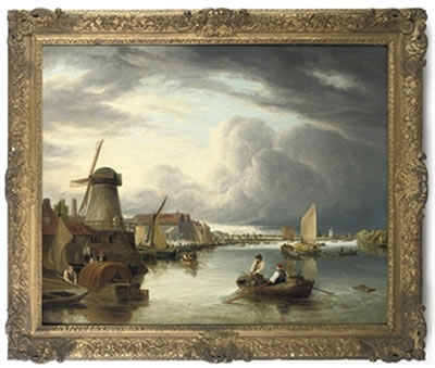 John Berney Crome : The Thames at Northfleet