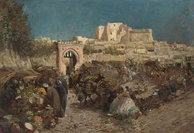 George Charles Haite : Bab el Souk, Tangiers