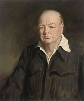 Amy Katherine Browning : Portrait of Winston Churchill