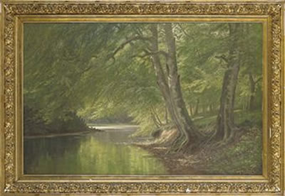 August Jacobsen : A quiet stretch of river