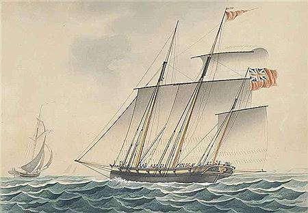 Louis Montardier : A BRITISH ARMED LUGGER IN FRENCH WATERS