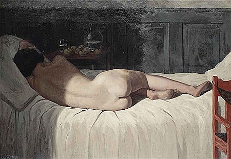 Helge Helme : Reclining nude