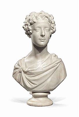 William Behnes : A WILLIAM IV MARBLE BUST OF A GENTLEMAN