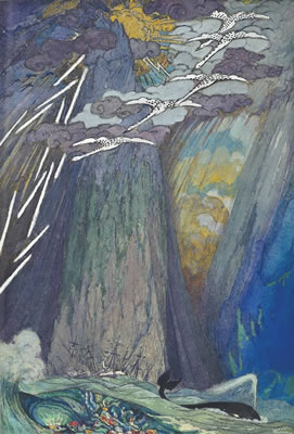 Sidney Herbert Sime : The dreams of Nodeus: Where the past is shipwrecked and the dim future is in the Aloyss