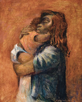 Noel Jack Counihan : Aboriginal Mother And Child, 1962