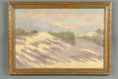 Charles Wesley Nicholson : 'Late Afternoon In California Coachella Valley'