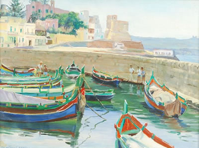 Deirdre Henty-Creer : Old Harbour, St Pauls Bay, Malta