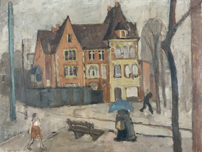 Ernst Baumann : Am Wettsteinplatz in Basel