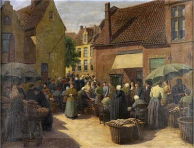 Paul Scholz : Fischmarkt in Brügge