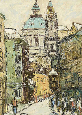 Frantisek Max : St. Nicholas Church in the Lesser Quarter in Prague