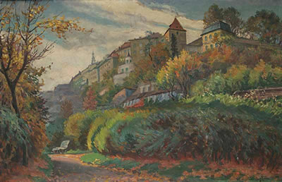 Josef Fiala : Prague Castle, as Seen from Klárov