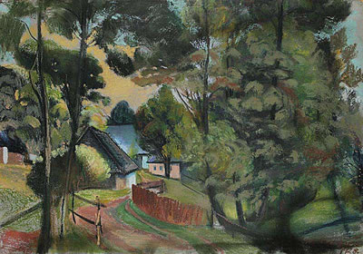 Jan Trampota : A Village in the Orlické Mountains