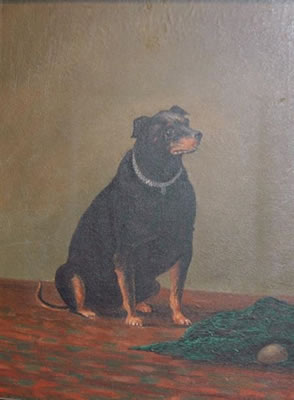 Henry W Henley : PORTRAIT OF CHARLEY, A MANCHESTER TERRIER