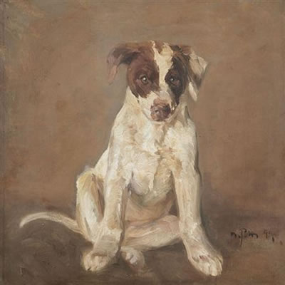 Niels Pedersen Mols : SEATED POINTER PUP