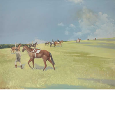 Henry Robertson (Harry) Craig : Morning Gallops, The Curragh, Ireland