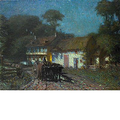 George Glenn Newell : Driving The Ox-Team at Midnight, 1909