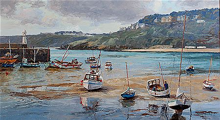 Nancy Bailey : Low Tide, Smeaton Pier, St Ives