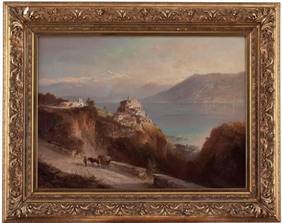 Ferdinand Feldhutter : Madonna del Sasso am Lago Maggiore