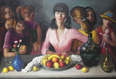 Waldo Aguiar : Muchachas con frutas