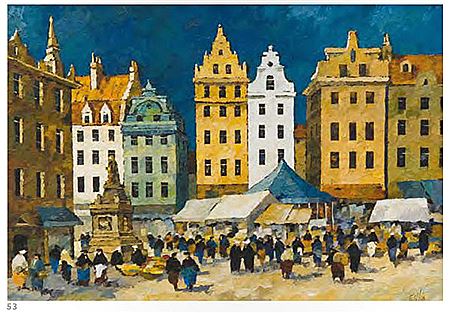 Tom Esplin : Market Day, Old Stockholm