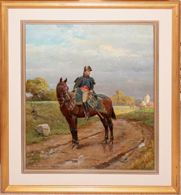 Jean Jacques Berne-Bellecour : SOLDIER ON HORSEBACK