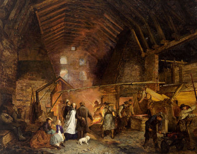 Josef Wilhelm Wallander : Visiting the Smithy