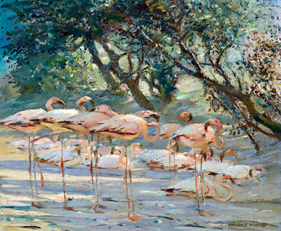 Franz Marx : Flamingos im Park