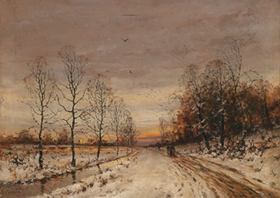 Eugène Fehdmer : Winter Landscape