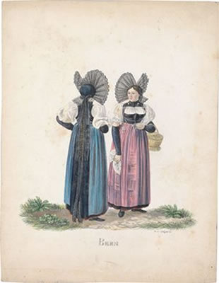 David Alois Schmid : Swiss costumes from all parts of the country: St. Gallen, Tessin, Geneva, Vaud, Solothurn, Berne (6)