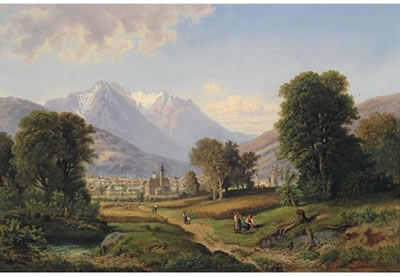 Gustav Barbarini : View of Garmisch