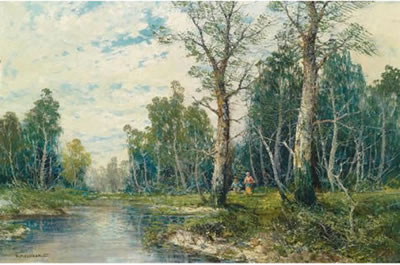 Georg Fischhof : Collecting Wood in the Lobau (?)