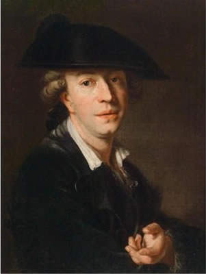 Georg Weikert : Portrait of a gentleman with a black hat