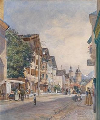 Rudolf Bernt : A motif from Kitzbühel