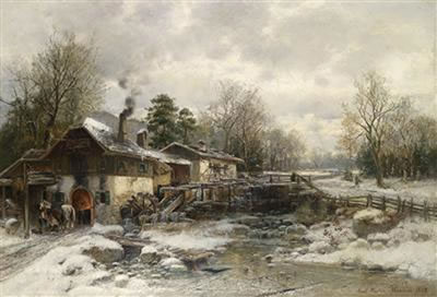 Horst Hacker : Smithy in Winter