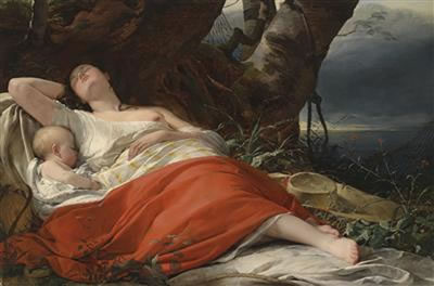 Friedrich von Amerling : Sleeping Fishwife