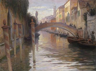 Imre Gergely : Venice in the Evening Light