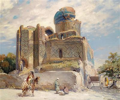 Bertolan Vigh : The Mosque of Timur-Tamerlam in Samarkand