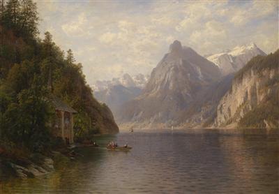 Josef Schoyerer : Scene on Lake Lucerne