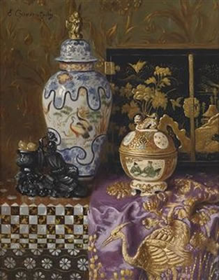 Ernst Czernotzky : Still Life with Asian Objects